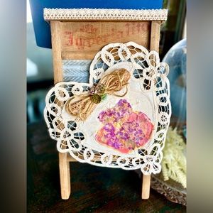 Handmade Decorated Wood Hangers and Wood Washboard Decor